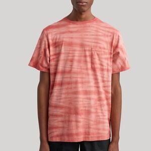 Saturdays NYC Chili Red Randall Mineral Wash Short Sleeve T-Shirt Men's size XS